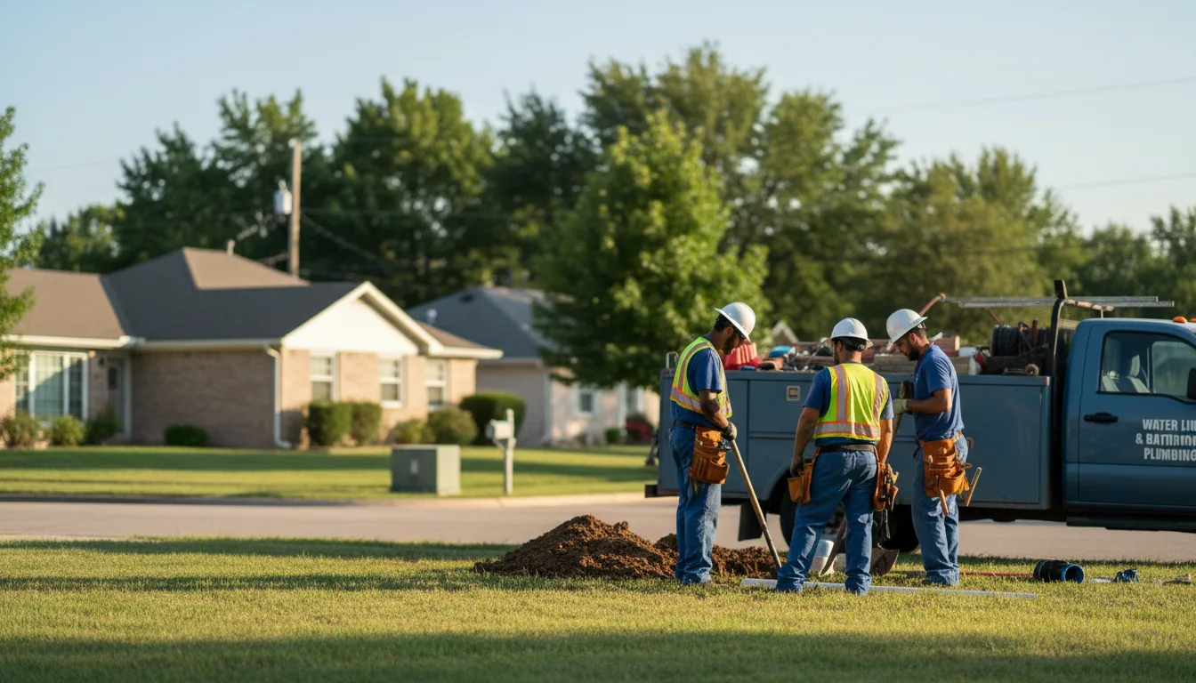 Residential water line and bathroom plumbing service in Bridge City, TX